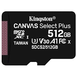 მეხსიერების ბარათი Kingston SDCS2/512GBSP, 512GB, SDXC, UHS-I, U3, Black